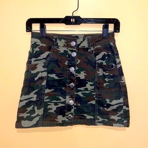 camouflage mini skirt